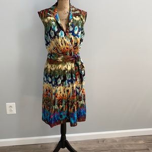 Floral print wrap dress